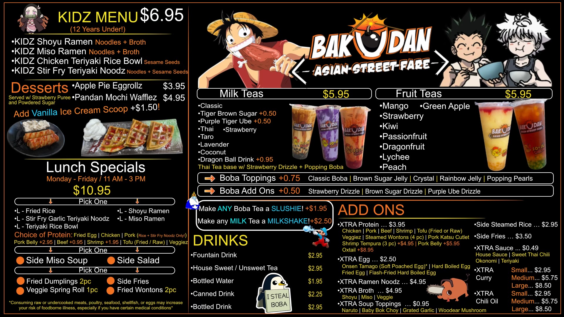 Bakudan Menu Part 2